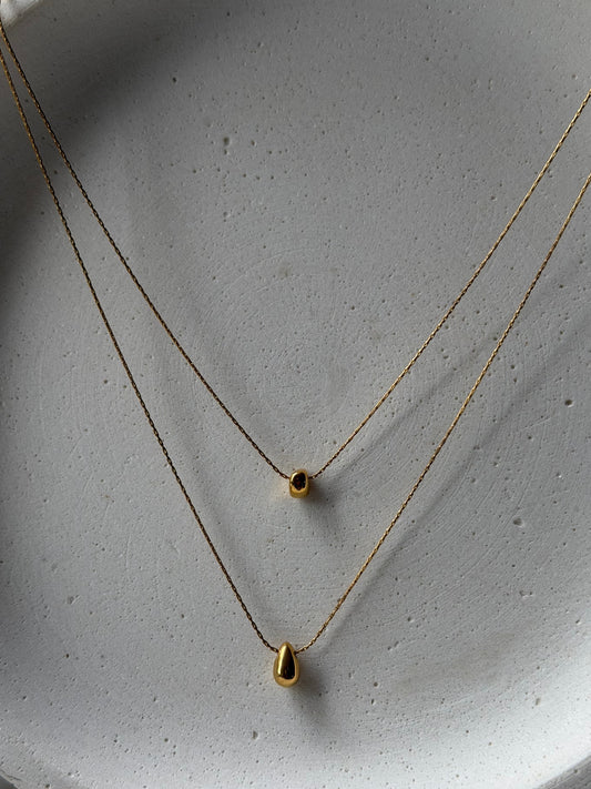Minimal Double Layer Gold Necklace