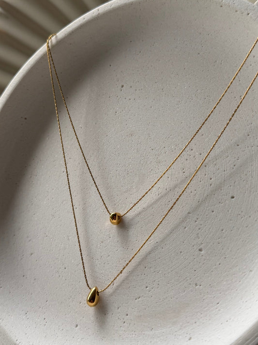Minimal Double Layer Gold Necklace