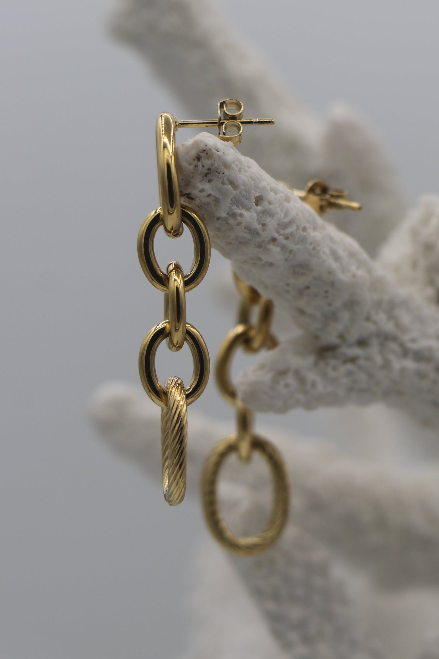 Gold Chain Drop Earrings