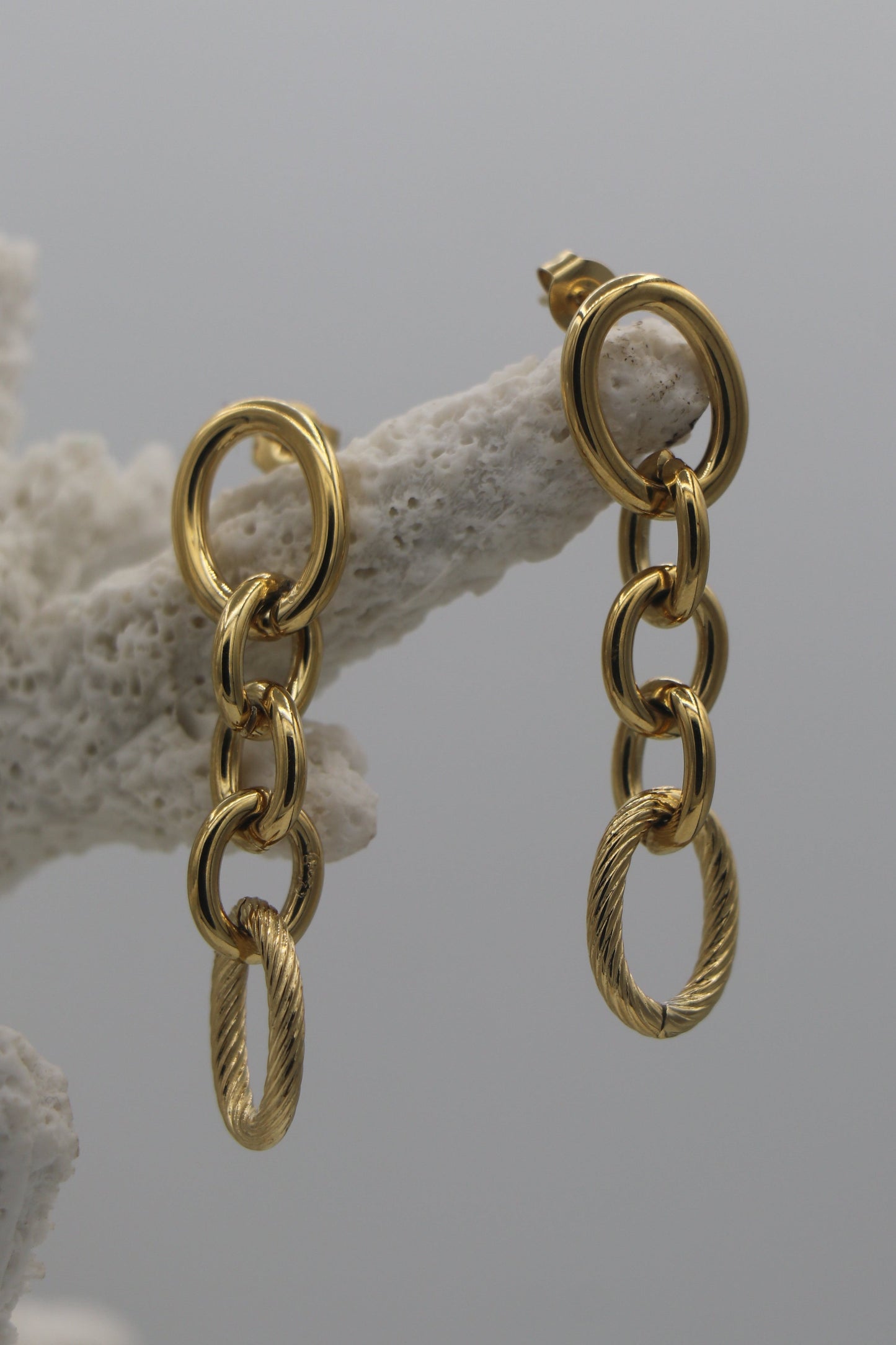 Gold Chain Drop Earrings