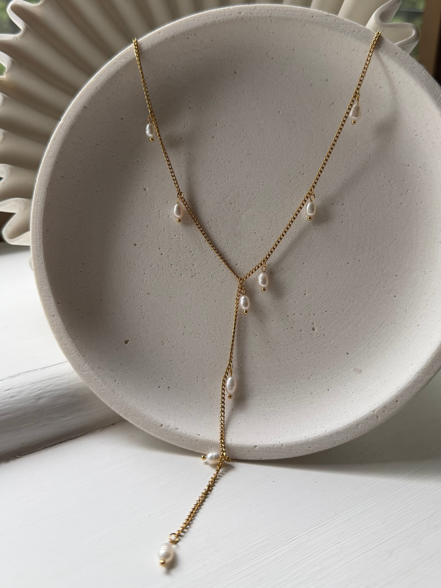 Pearl Drop Layered Necklace
