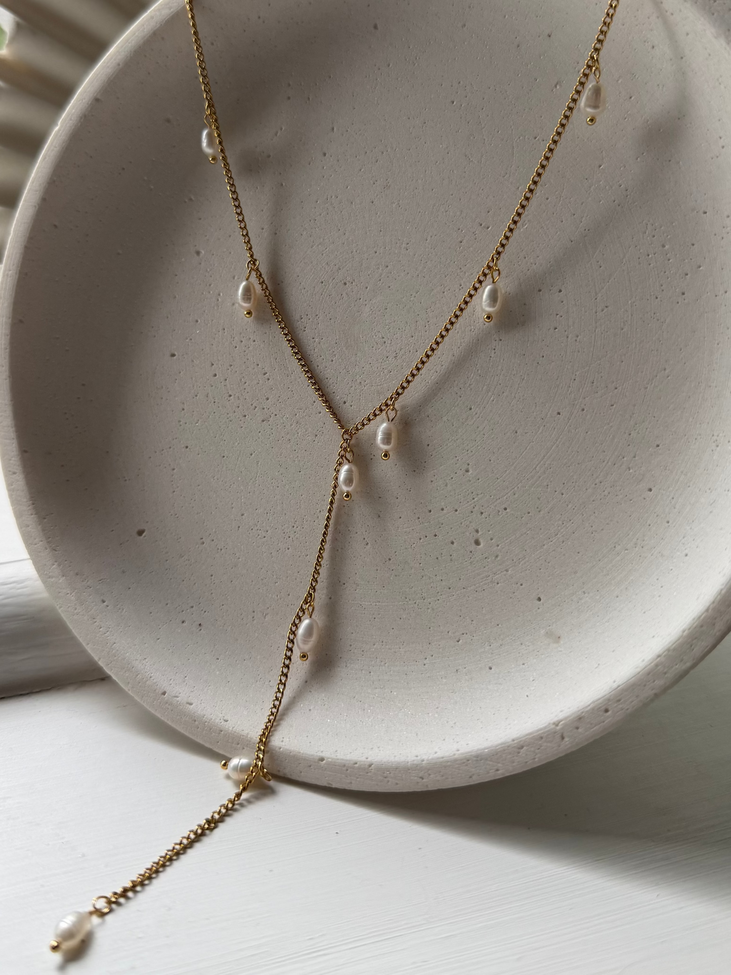 Pearl Drop Layered Necklace