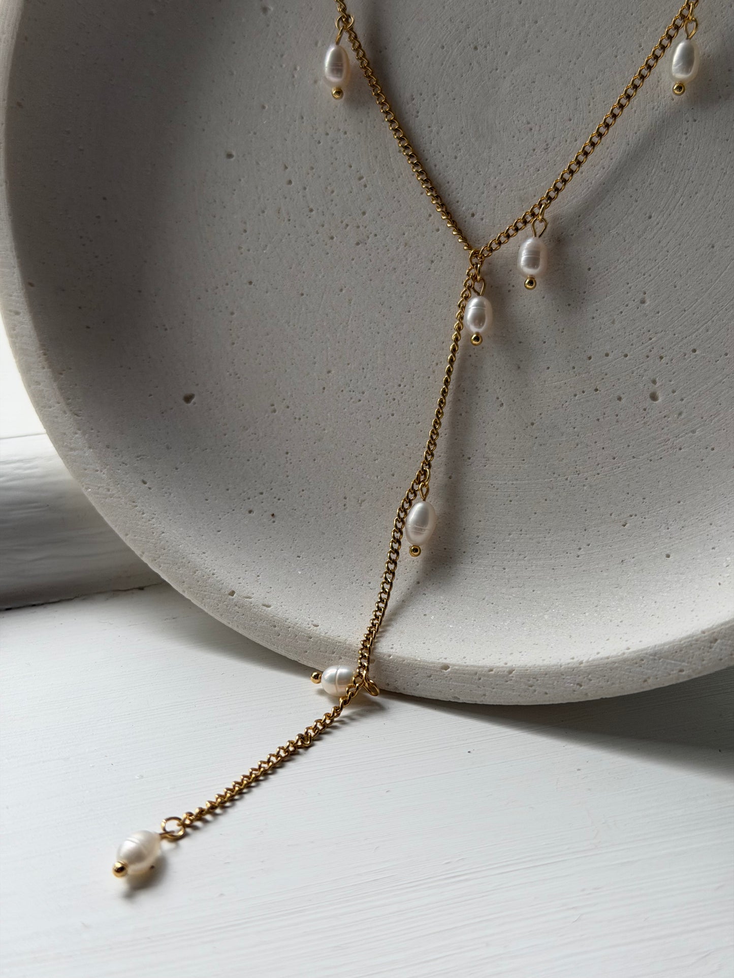 Pearl Drop Layered Necklace